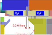 吸頭1和吸頭2之間的距離